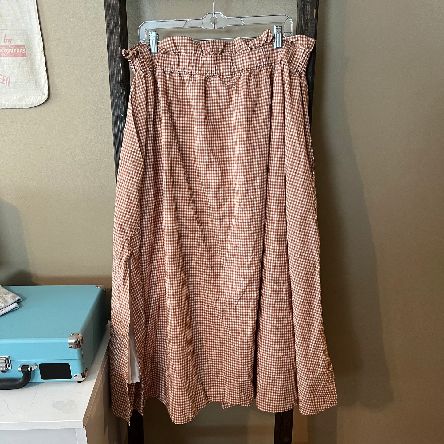 Everlane Gingham Maxi Skirt