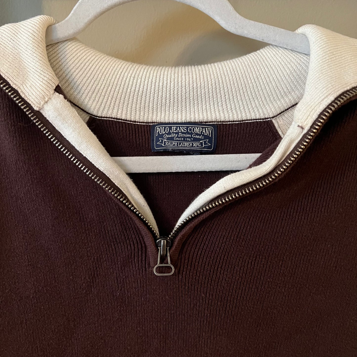 Size Large Vintage Ralph Lauren Half Zip Sweater