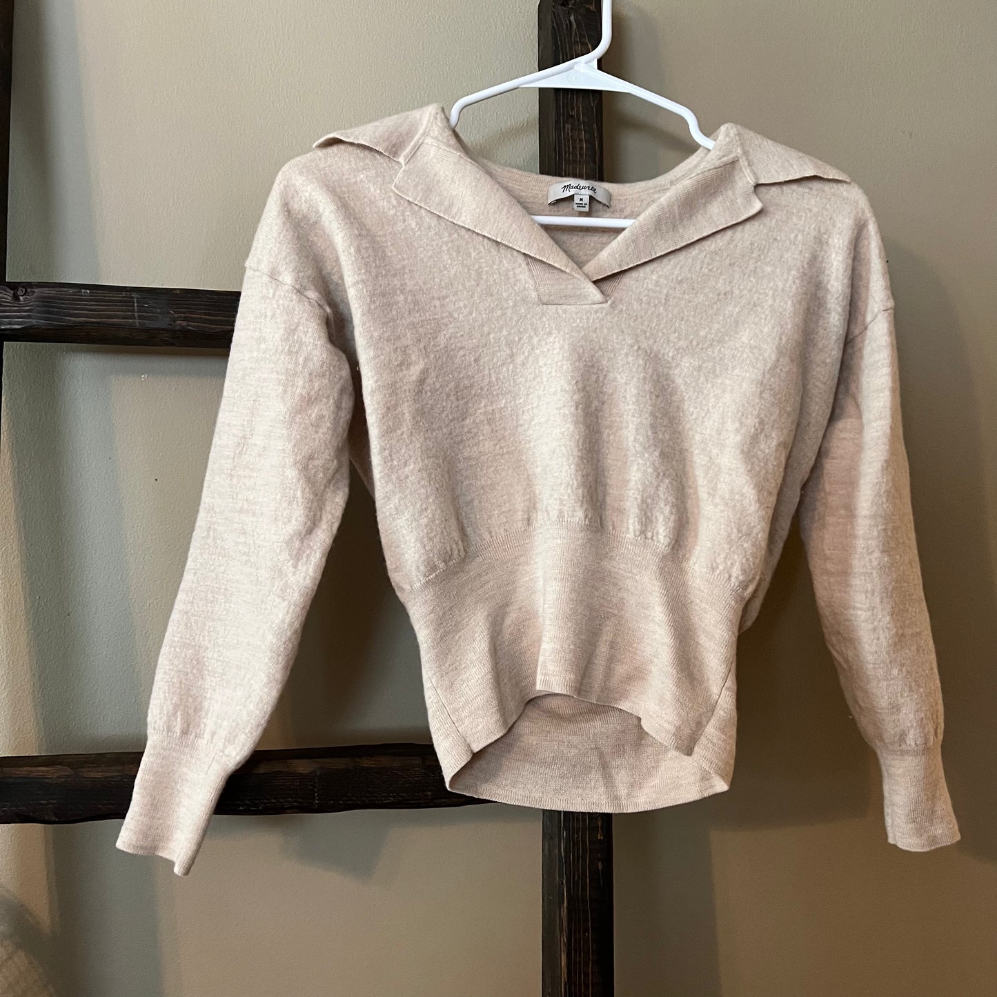 Size Medium Madewell Cropped Merino Wool Sweater