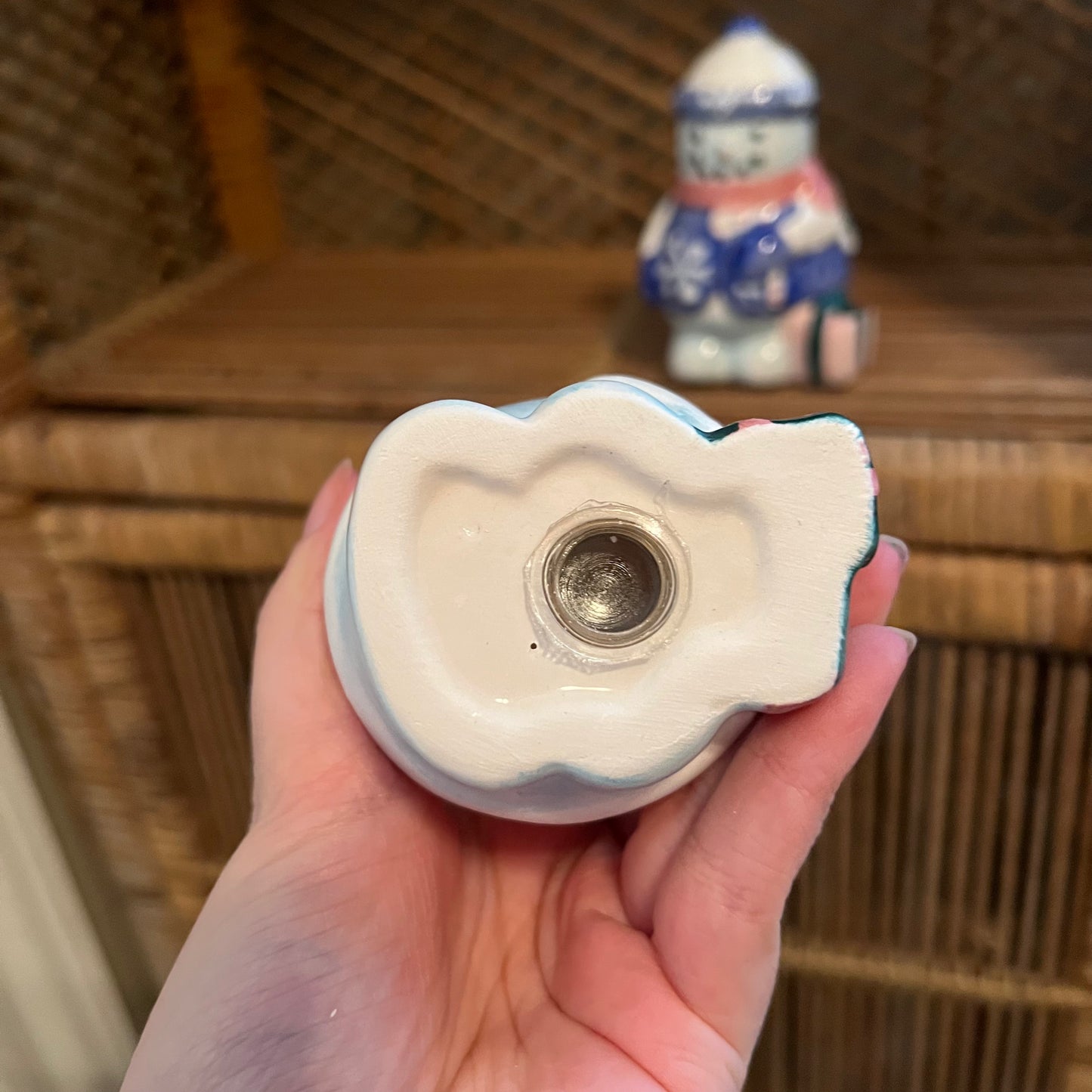 Vintage Snowman Napkin Holder & Salt/Pepper Set