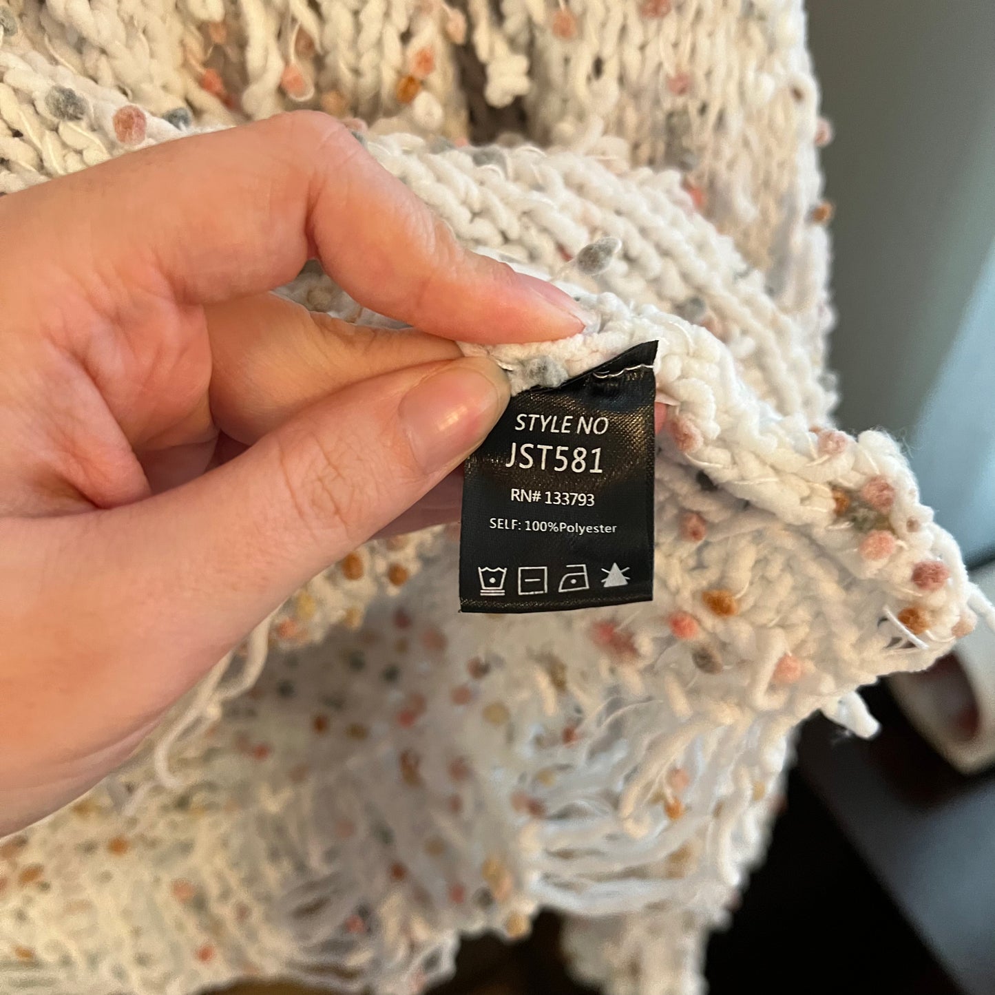 Size Large POL Distressed Sweater