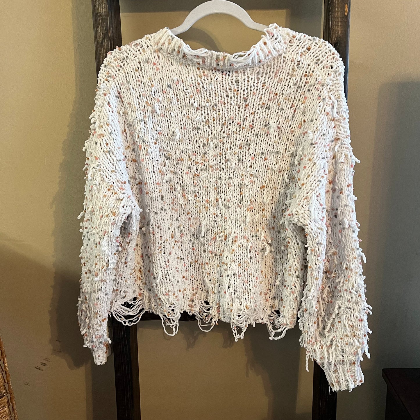 Size Large POL Distressed Sweater