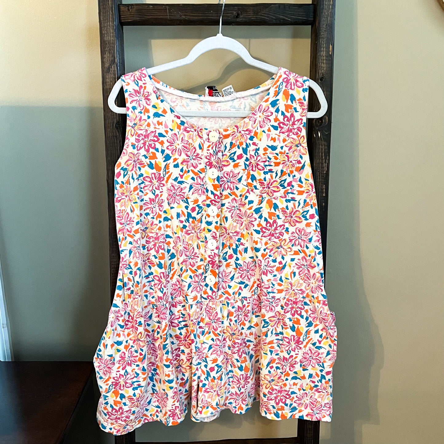 Size Medium New Addition Floral Vintage Romper