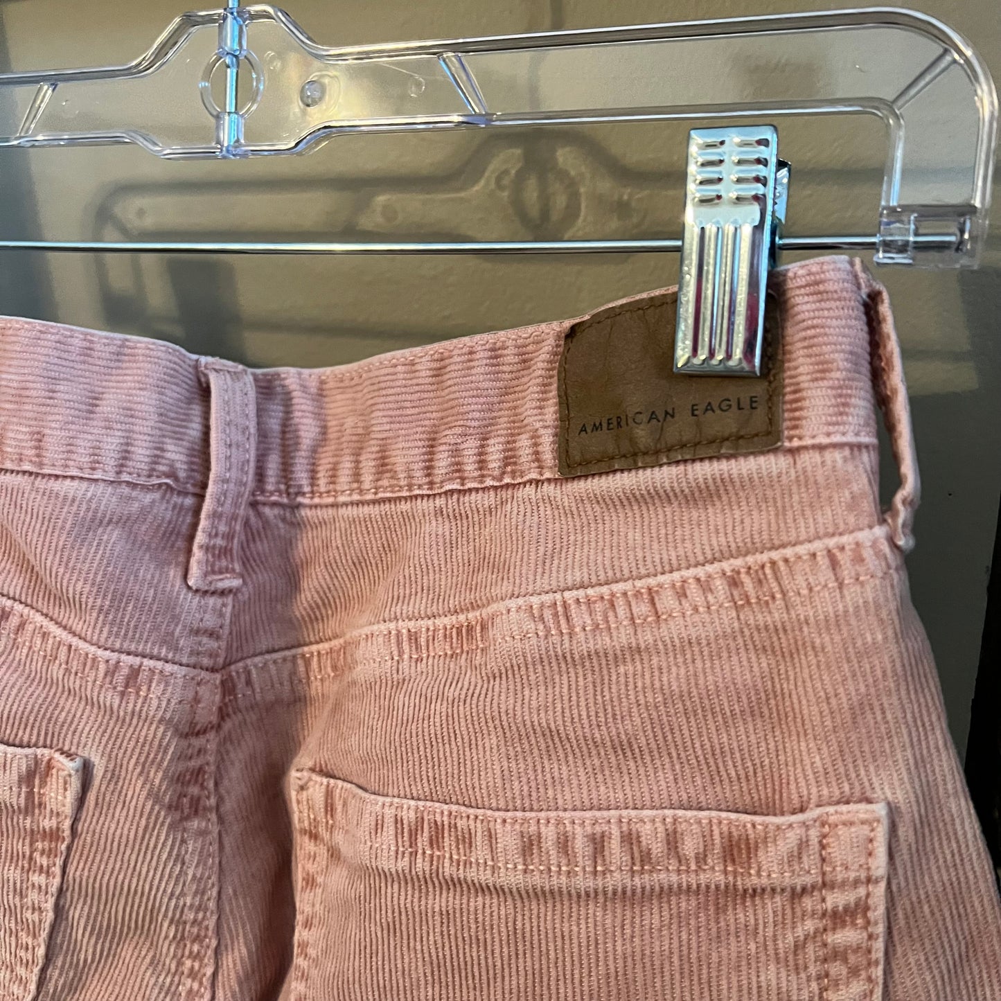 Size 2 American Eagle Pink Corduroy Mom Jeans