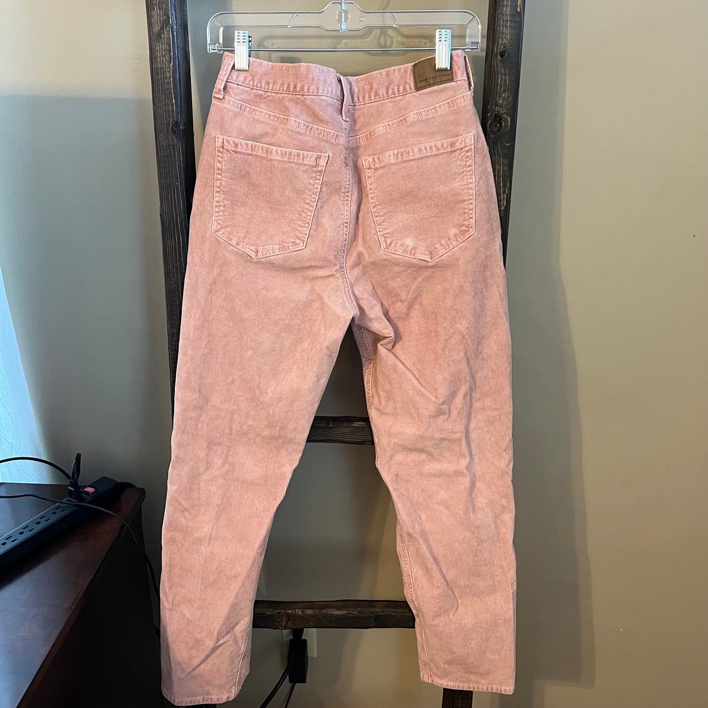 Size 2 American Eagle Pink Corduroy Mom Jeans