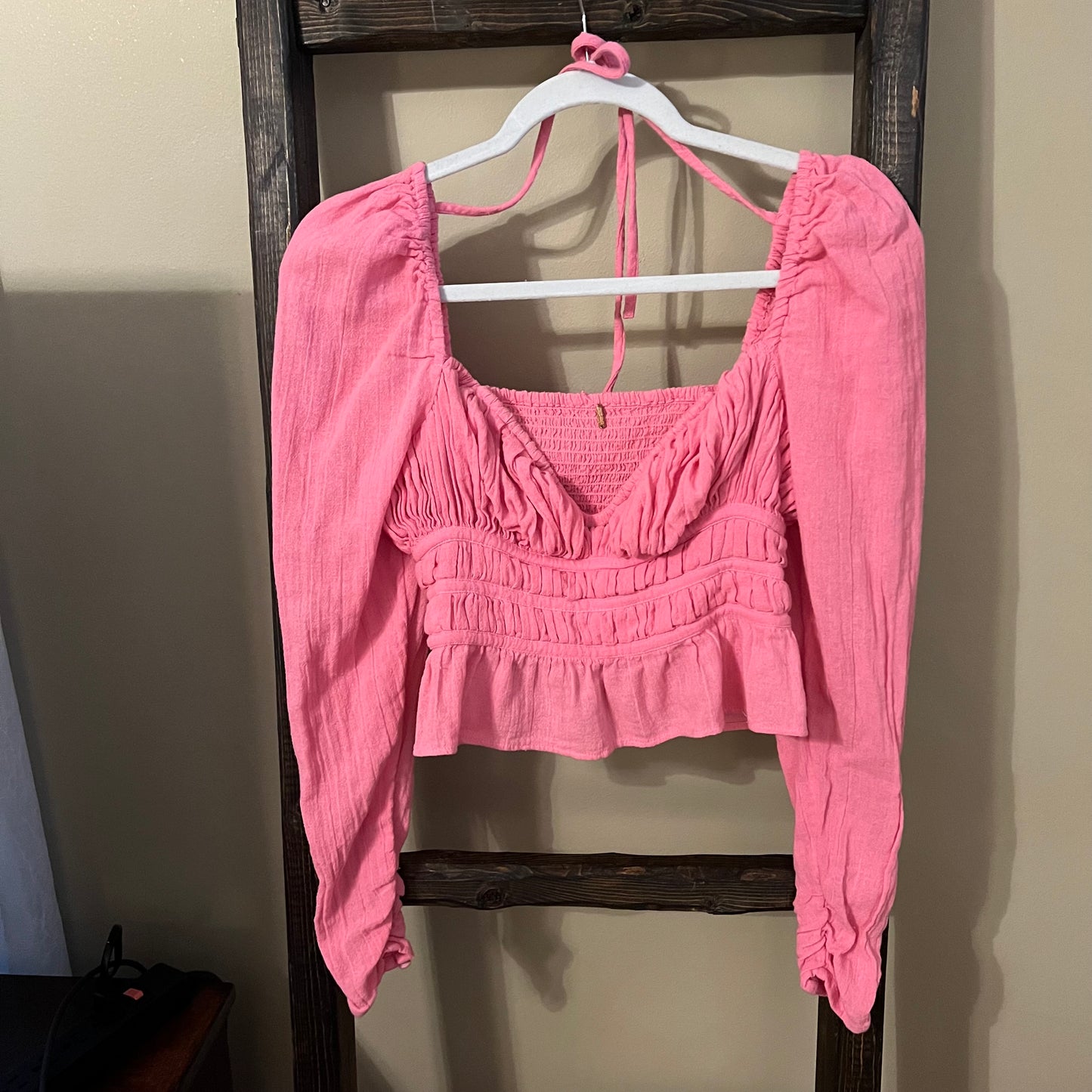 Size Medium Free People Chloe Puff Sleeve Blouse