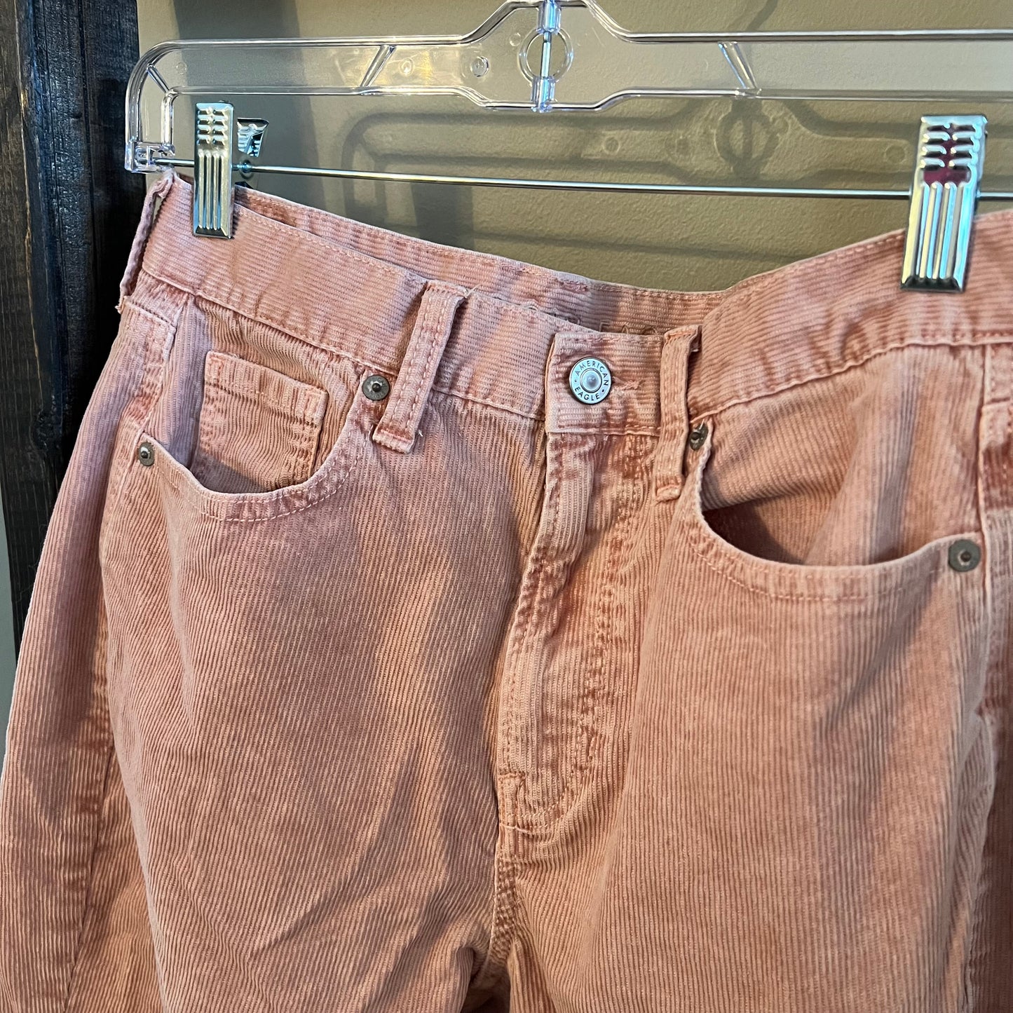 Size 2 American Eagle Pink Corduroy Mom Jeans