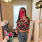 Size Medium Lulu's I.Madeline Floral Crop Top