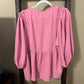 Size Medium Entro Bubble Gum Pink Blouse