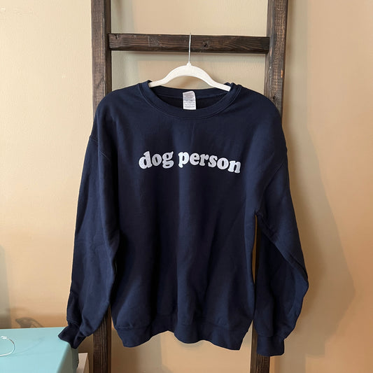 Dog Person Navy Crewneck