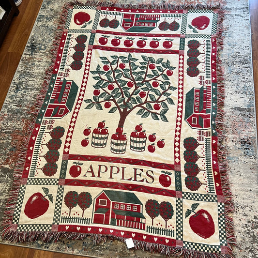 Vintage Apples Tapestry Blanket