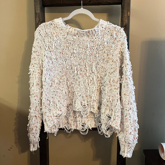 Size Large POL Distressed Sweater