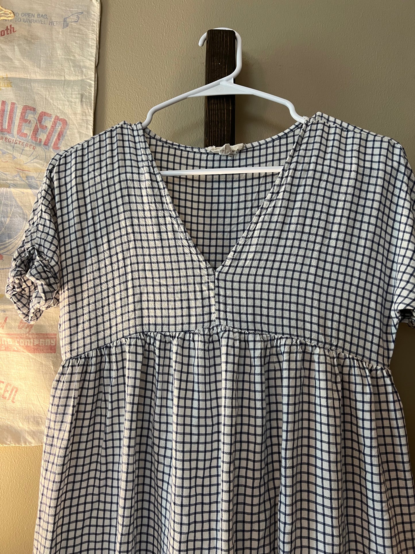 Size Small Entro Gingham Babydoll Dress