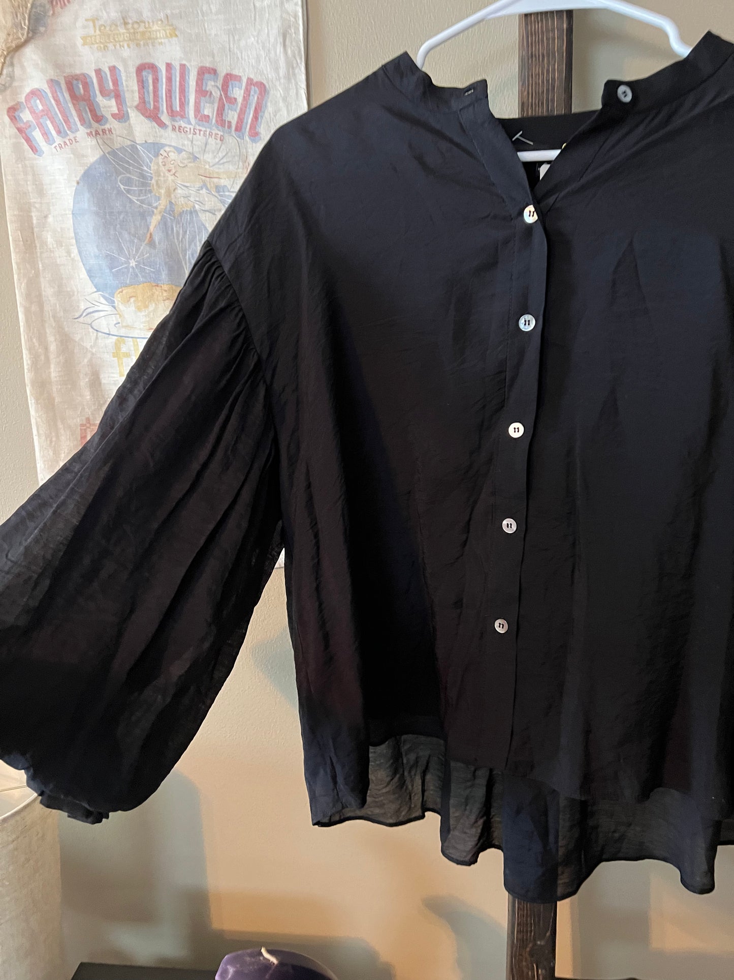 FATE Black Puff Sleeve Blouse