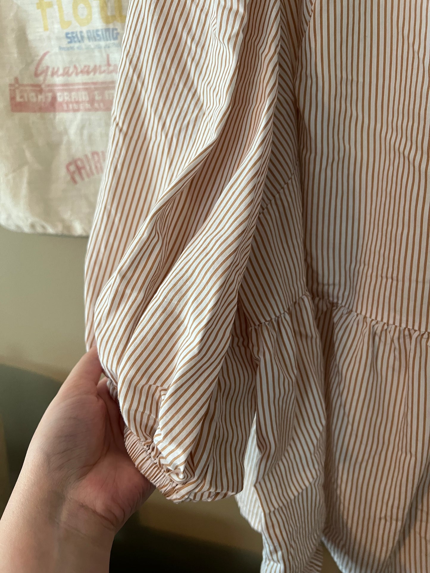 A New Day Striped Bow Tie Blouse