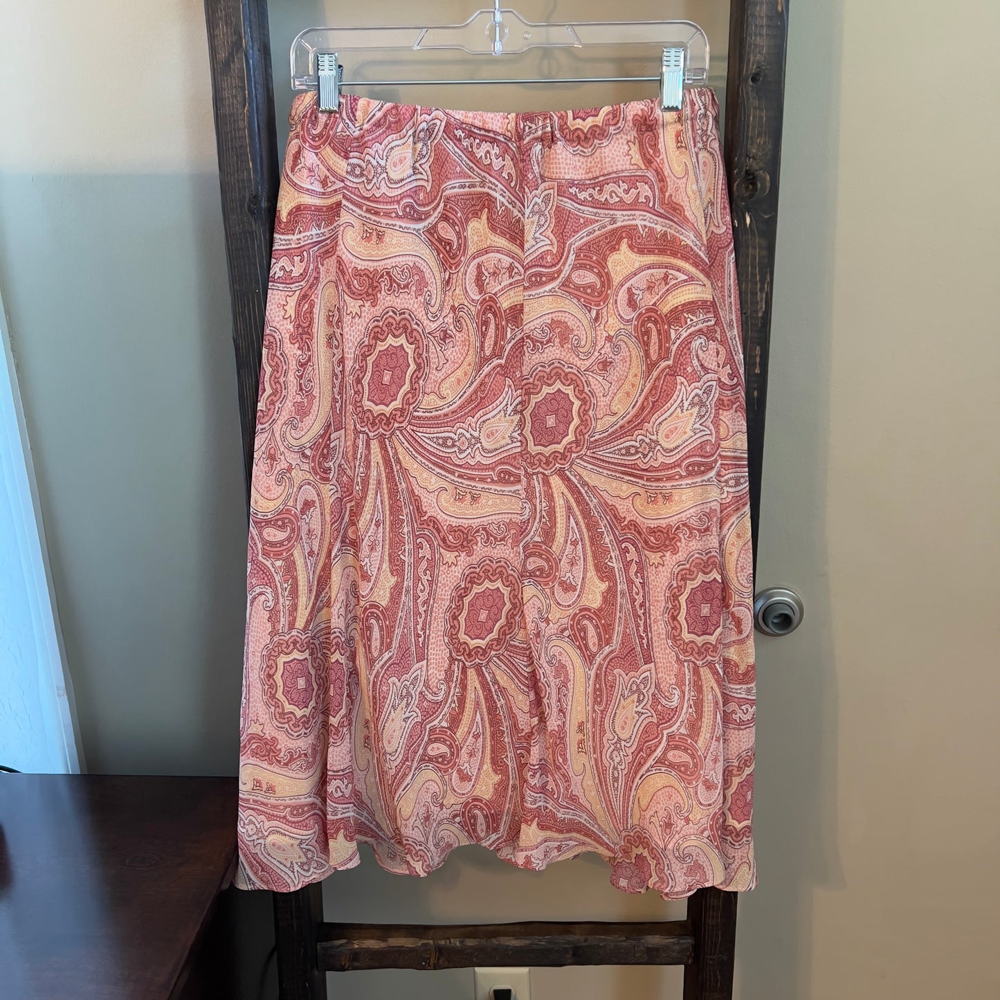 Size XL Linea by Louis Dell'Olio Paisley Midi Skirt