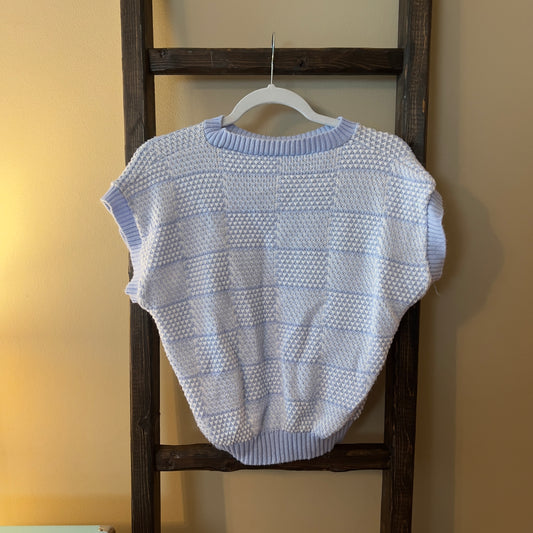 Vintage Baby Blue Sweater Tank