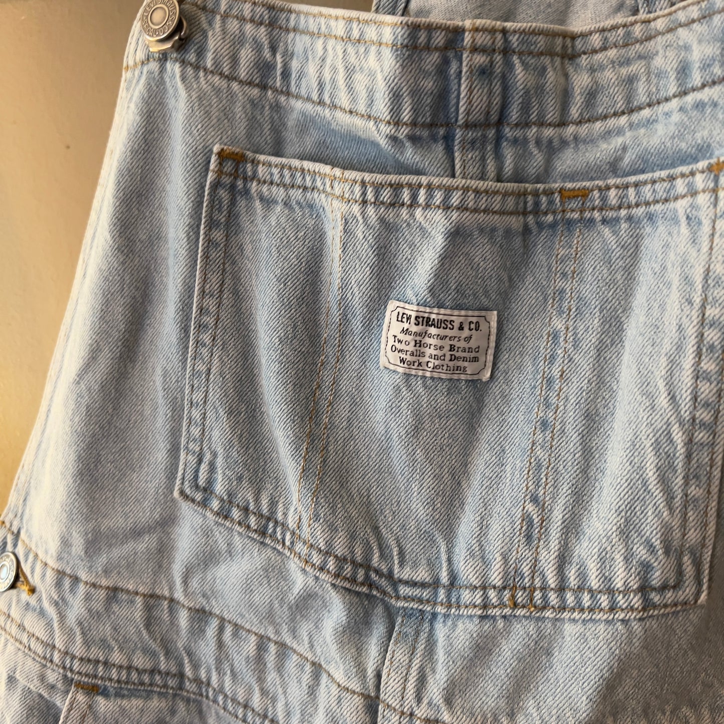 Levi Denim Short Overalls