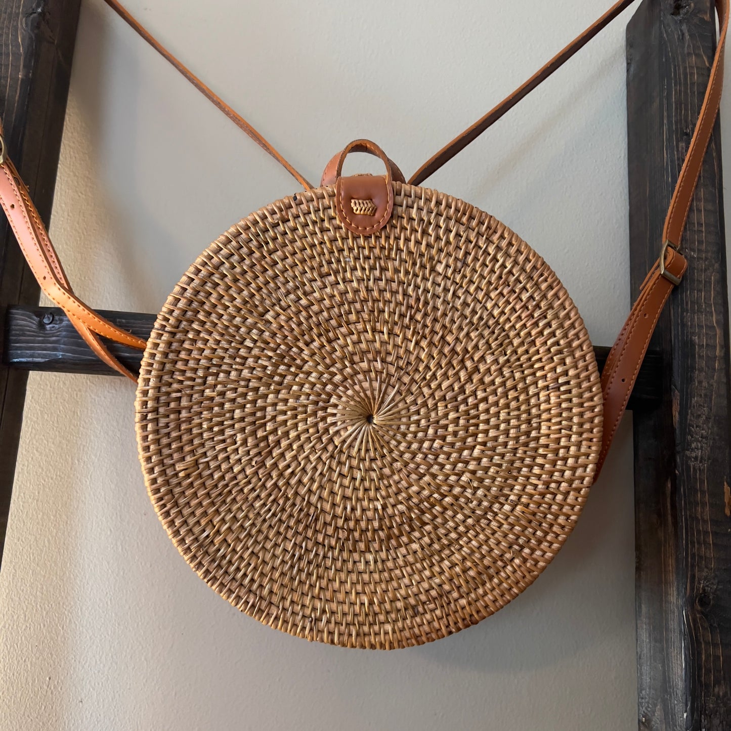 Rattan Circle Backpack