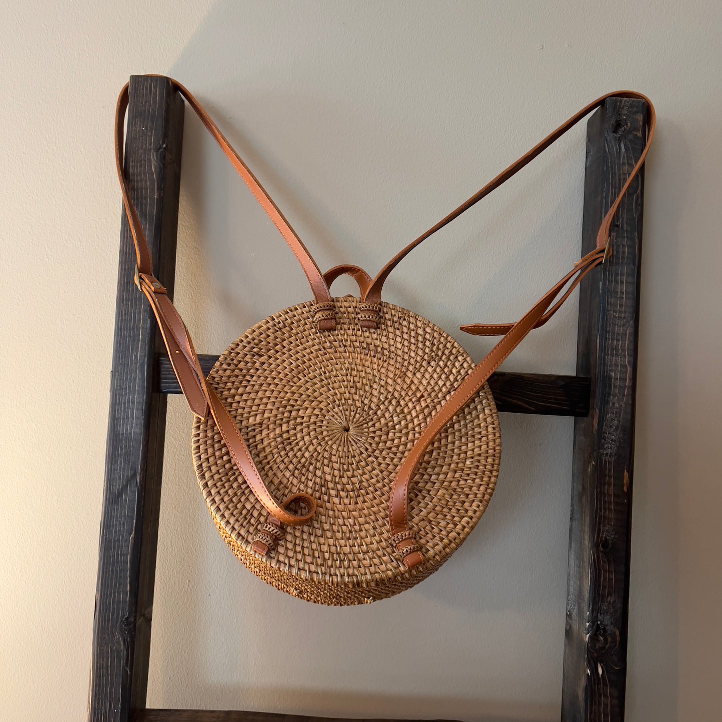 Rattan Circle Backpack