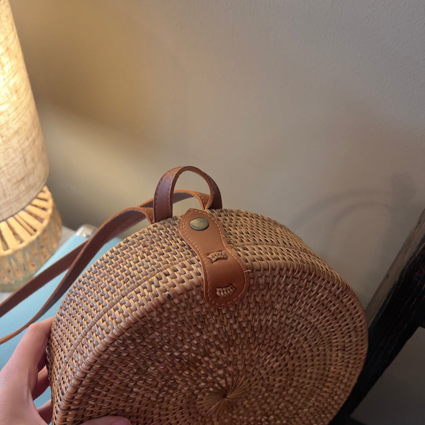 Rattan Circle Backpack