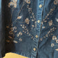 Vintage Stonebrook Floral Denim Vest