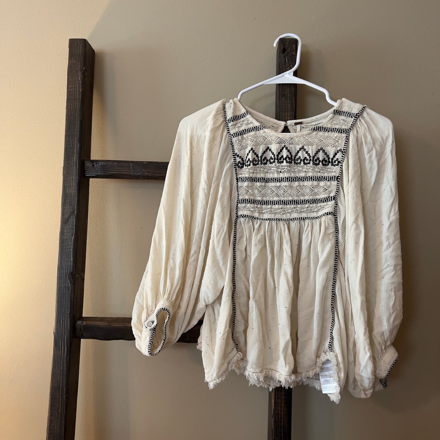 Free People Cyprus Avenue Embroidered Top