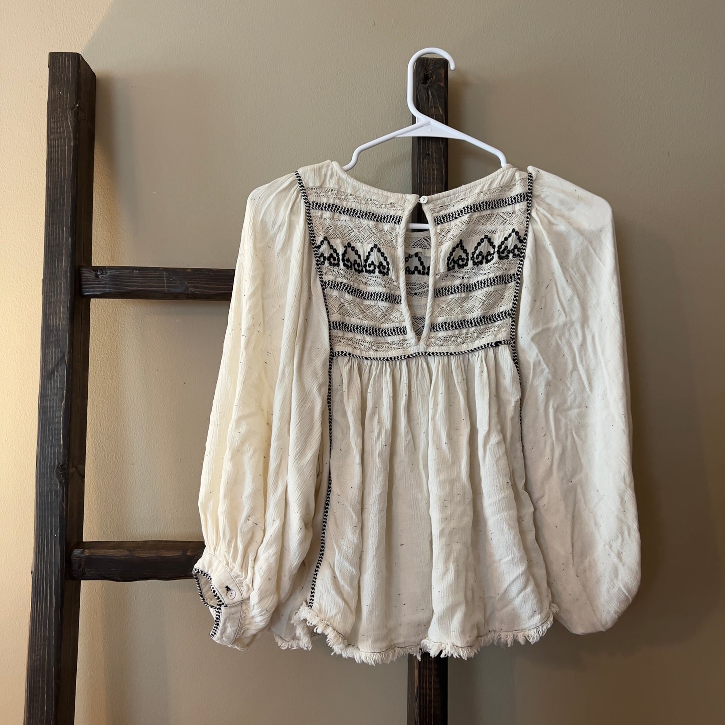 Free People Cyprus Avenue Embroidered Top