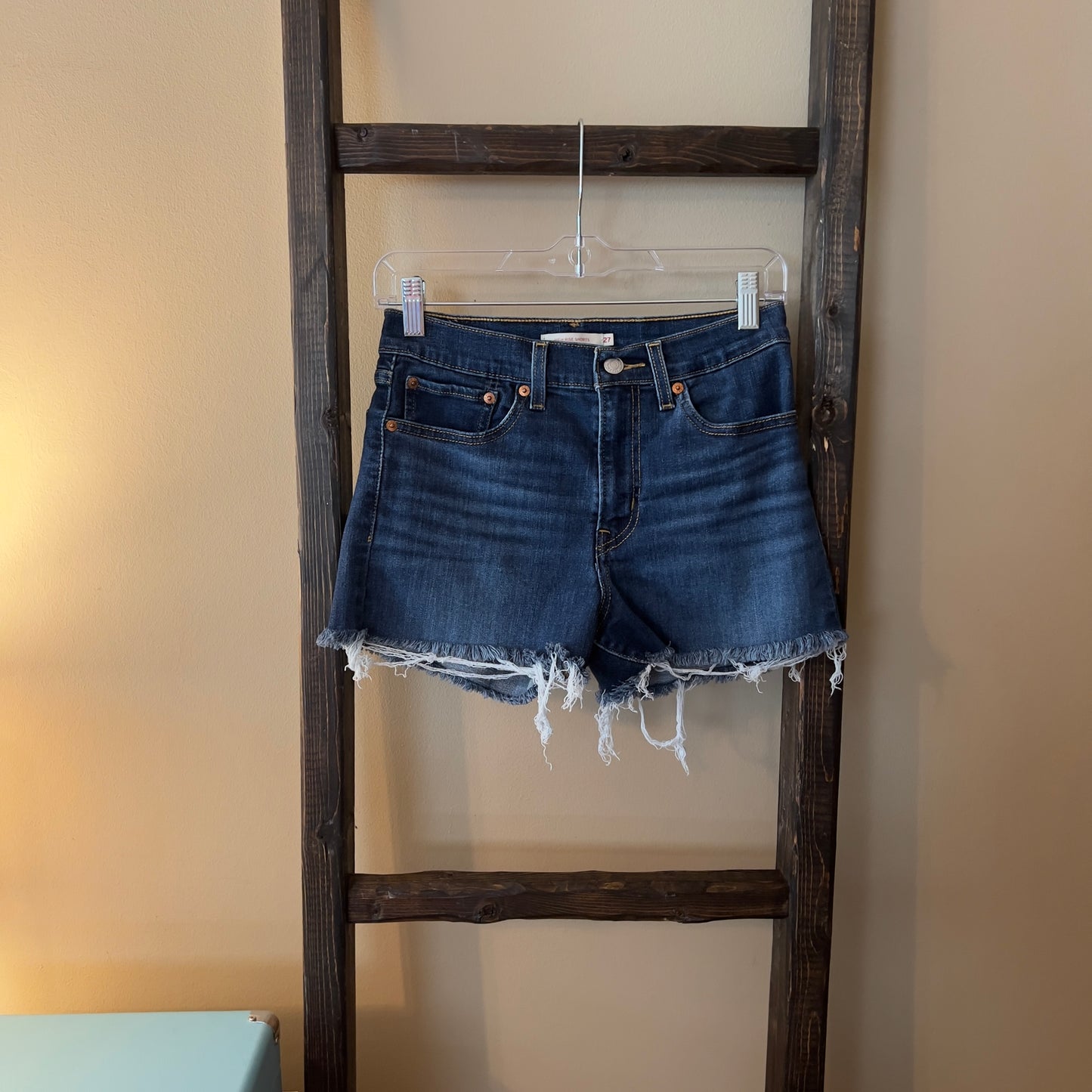 Levi High Rise Denim Shorts