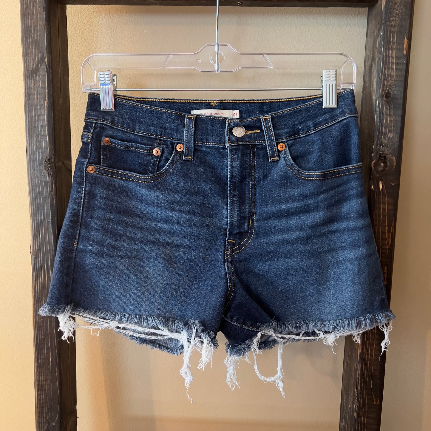 Levi High Rise Denim Shorts