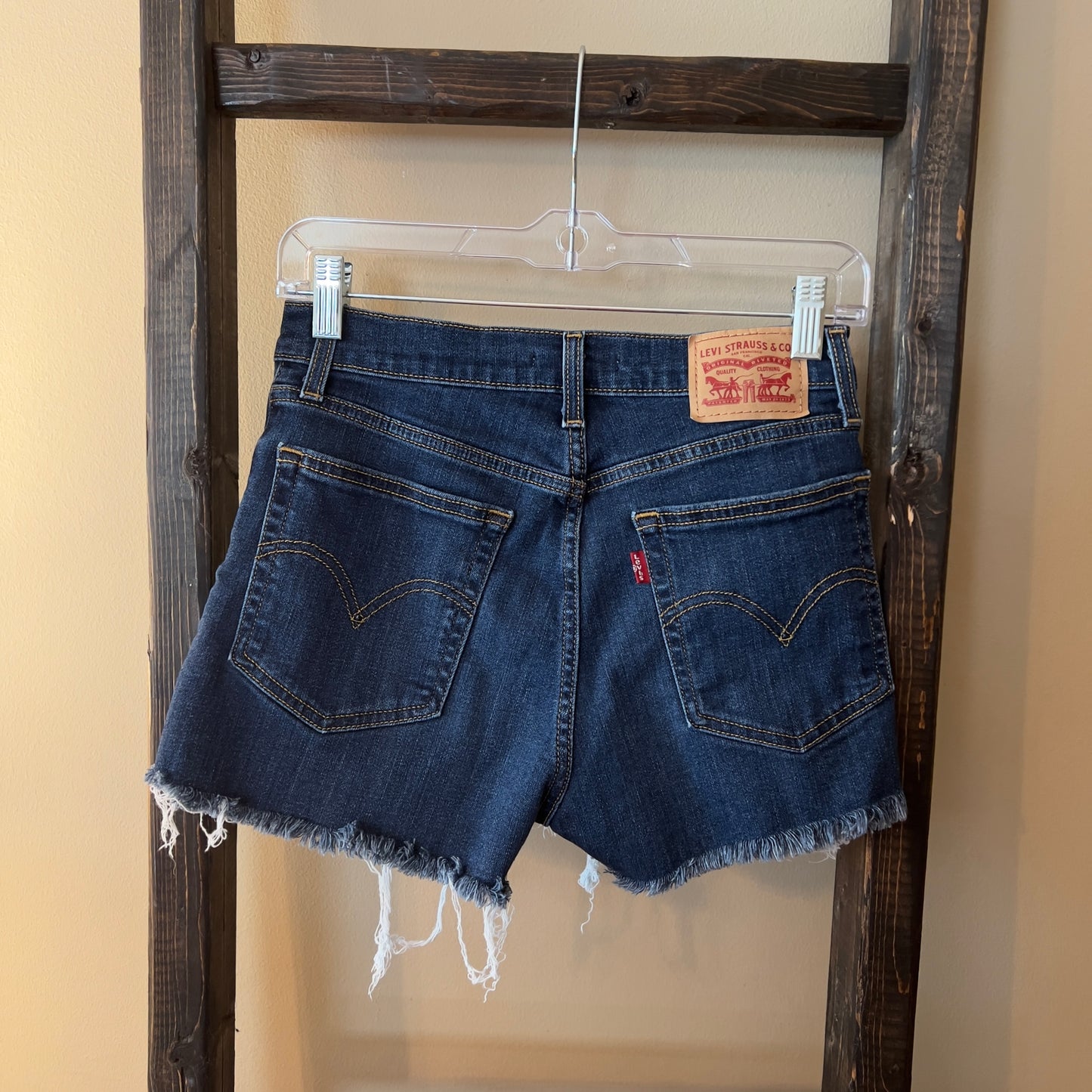 Levi High Rise Denim Shorts