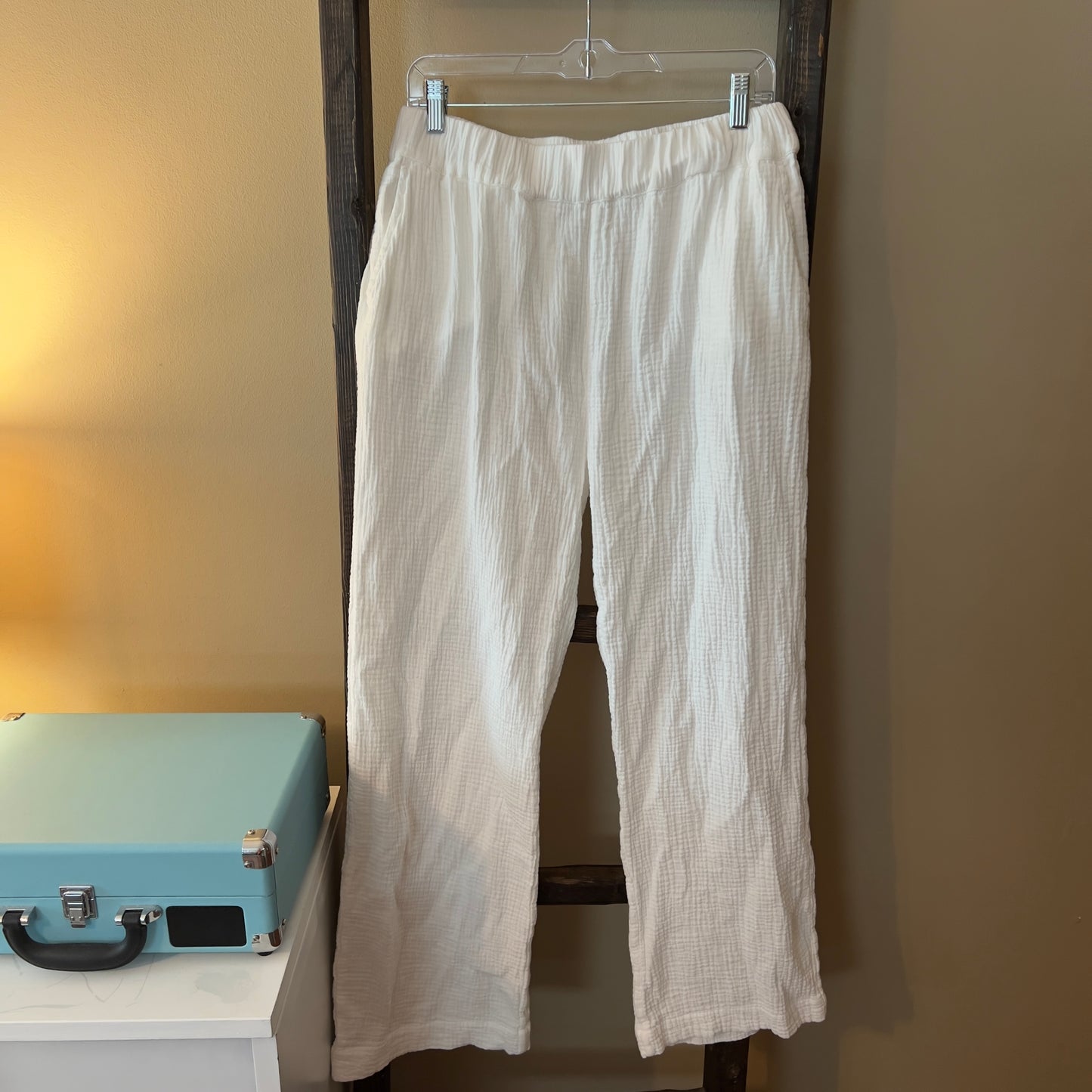 Faherty White Linen Pants